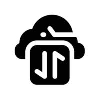 cloud storage icon. glyph icon for your website, mobile, presentation, and logo design. vector