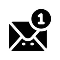 email icon. glyph icon for your website, mobile, presentation, and logo design. vector