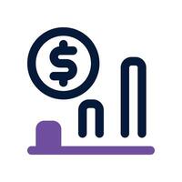 statistic icon. dual tone icon for your website, mobile, presentation, and logo design. vector