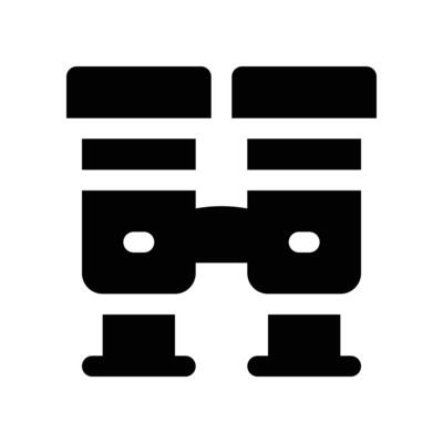 binocular icon. glyph icon for your website, mobile, presentation, and logo design.