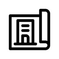 blueprint icon. line icon for your website, mobile, presentation, and logo design. vector
