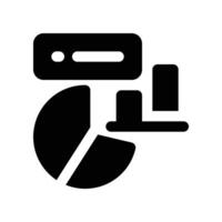 data analysis icon. glyph icon for your website, mobile, presentation, and logo design. vector