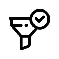 filter icon. line icon for your website, mobile, presentation, and logo design. vector