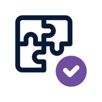 puzzle icon. dual tone icon for your website, mobile, presentation, and logo design. vector