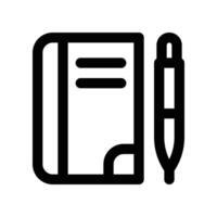 notebook icon. line icon for your website, mobile, presentation, and logo design. vector
