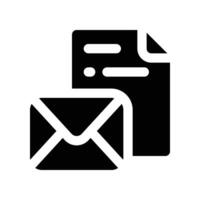 email icon. glyph icon for your website, mobile, presentation, and logo design. vector