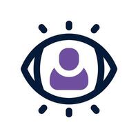 vision icon. dual tone icon for your website, mobile, presentation, and logo design. vector