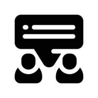 discussion employee icon. glyph icon for your website, mobile, presentation, and logo design. vector