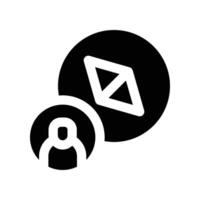 guide icon. glyph icon for your website, mobile, presentation, and logo design. vector