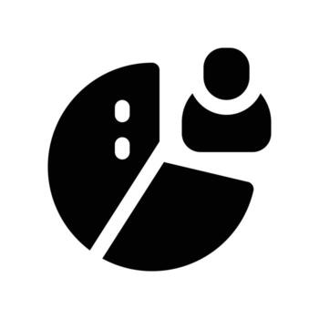 pie chart icon. glyph icon for your website, mobile, presentation, and logo design. vector