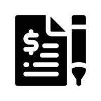 contract icon. glyph icon for your website, mobile, presentation, and logo design. vector