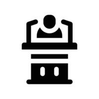 podium icon. glyph icon for your website, mobile, presentation, and logo design. vector