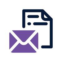 email icon. dual tone icon for your website, mobile, presentation, and logo design. vector