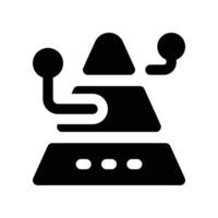 pyramid icon. glyph icon for your website, mobile, presentation, and logo design. vector