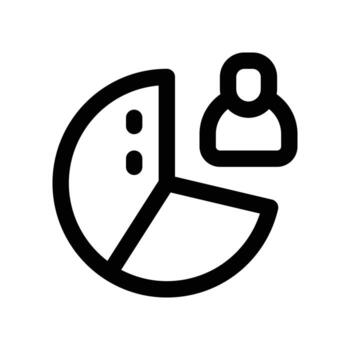 pie chart icon. line icon for your website, mobile, presentation, and logo design. vector