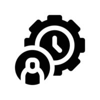 time management icon. glyph icon for your website, mobile, presentation, and logo design. vector