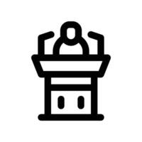 podium icon. line icon for your website, mobile, presentation, and logo design. vector