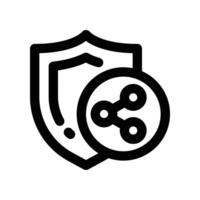 content security icon. line icon for your website, mobile, presentation, and logo design. vector