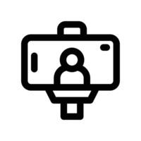 vlog icon. line icon for your website, mobile, presentation, and logo design. vector