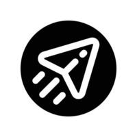 send icon. glyph icon for your website, mobile, presentation, and logo design. vector