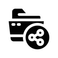 folder icon. glyph icon for your website, mobile, presentation, and logo design. vector