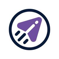 send icon. dual tone icon for your website, mobile, presentation, and logo design. vector