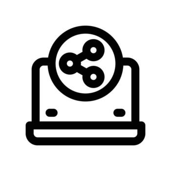 share post icon. line icon for your website, mobile, presentation, and logo design. vector