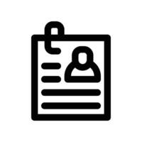 resume icon. line icon for your website, mobile, presentation, and logo design. vector