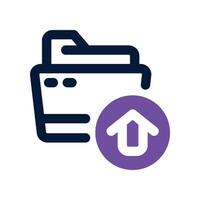 upload icon. dual tone icon for your website, mobile, presentation, and logo design. vector
