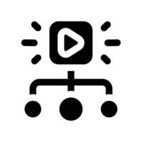 content distribution icon. glyph icon for your website, mobile, presentation, and logo design. vector