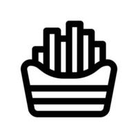 french fries icon. line icon for your website, mobile, presentation, and logo design. vector