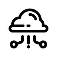 cloud computing icon. line icon for your website, mobile, presentation, and logo design. vector