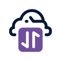 cloud storage icon. dual tone icon for your website, mobile, presentation, and logo design. vector