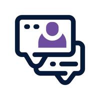 message icon. dual tone icon for your website, mobile, presentation, and logo design. vector