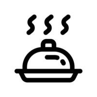 food tray icon. line icon for your website, mobile, presentation, and logo design. vector