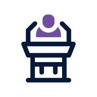 podium icon. dual tone icon for your website, mobile, presentation, and logo design. vector