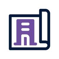 blueprint icon. dual tone icon for your website, mobile, presentation, and logo design. vector