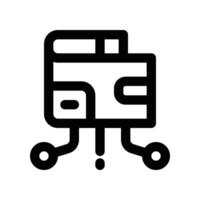 digital wallet icon. line icon for your website, mobile, presentation, and logo design. vector