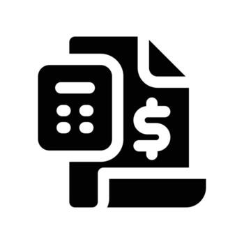 tech bill icon. glyph icon for your website, mobile, presentation, and logo design. vector