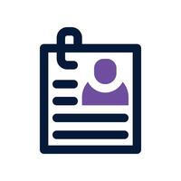 resume icon. dual tone icon for your website, mobile, presentation, and logo design. vector