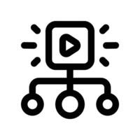 content distribution icon. line icon for your website, mobile, presentation, and logo design. vector