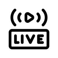 live icon. line icon for your website, mobile, presentation, and logo design. vector