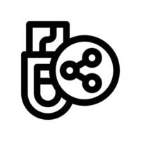 usb drive icon. line icon for your website, mobile, presentation, and logo design. vector