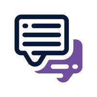 chat icon. dual tone icon for your website, mobile, presentation, and logo design. vector