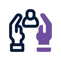 loyalty employee icon. dual tone icon for your website, mobile, presentation, and logo design. vector