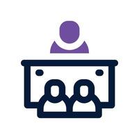 meeting icon. dual tone icon for your website, mobile, presentation, and logo design. vector