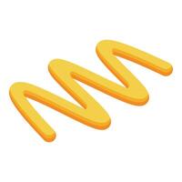 Yellow mustard zig zag line condiment topping vector