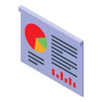 Business chart presenting market analysis with pie chart and graph vector