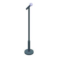 Microphone standing on stage for public speech vector