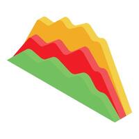 Colorful 3d chart showing market volatility and financial trends vector